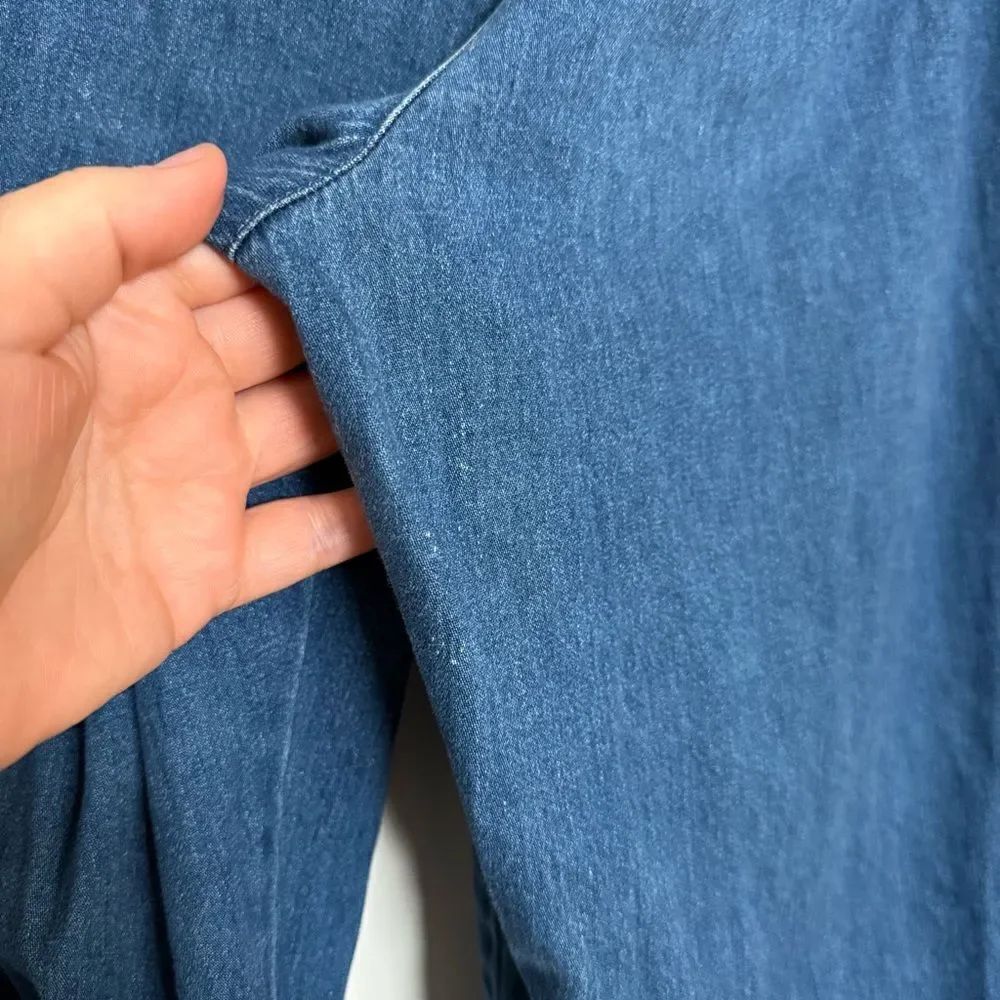 Vintage Talbots Jeans Pants Women Sz 12 Blue High Rise Baggy Denim 90s Y2K Retro - Picture 6 of 11